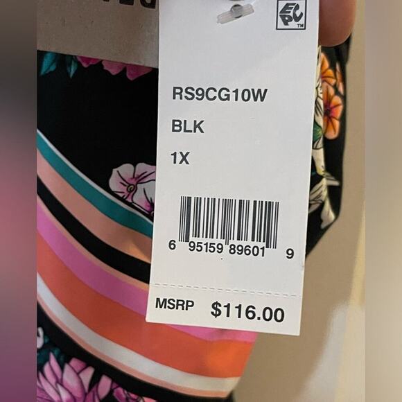 KENNETH COLE REACTION Bloomin Beauty One-piece Swimsuit - NWT - 1X - Picture 6 of 10